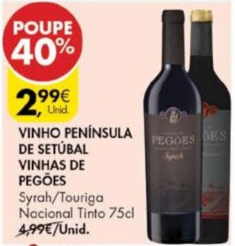 Pingo Doce Vinho Península de Setúbal Vinhas de Pegões 75cl promoção