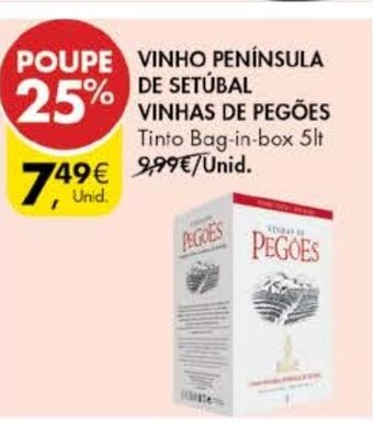 Pingo Doce Vinho Península de Setúbal Vinhas de Pegões 5lt promoção