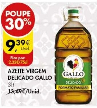 Pingo Doce Azeite Virgem Delicado Gallo 3lt promoção