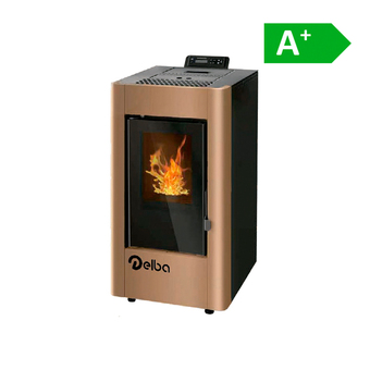 Bricomarché Salamandra a pellets “riviera” 10 kw bronze metalizado promoção