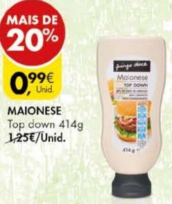 Pingo Doce Maionese 414g promoção