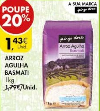 Pingo Doce Arroz Agulha Basmati 1kg promoção