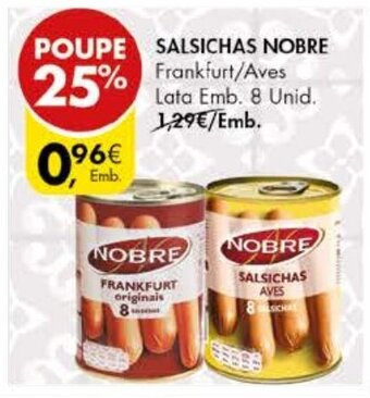 Pingo Doce Salsichas Nobre promoção