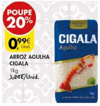 Pingo Doce Arroz Agulha Cigala 1kg promoção