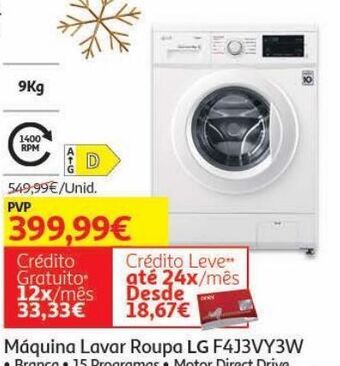 Maq. lavar roupa lg branca f4j3vy3w