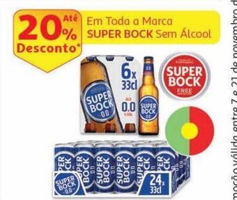 Auchan Cerveja sem álcool super bock promoção