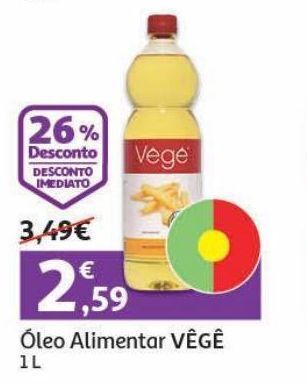 Auchan Óleo alimentar vegê 1l promoção