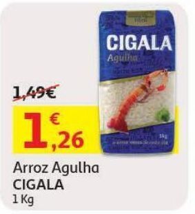 Auchan Arroz agulha cigala 1kg promoção