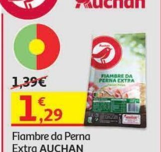 Auchan Fiambre da perna extra auchan fatias finas 150 g promoção