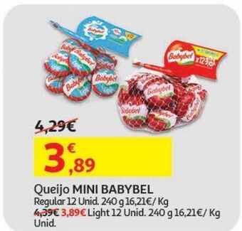Auchan Queijo mini babybel promoção