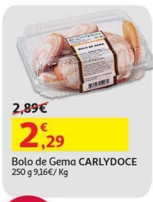 Auchan Bolo de gema carlydoce 250 g promoção