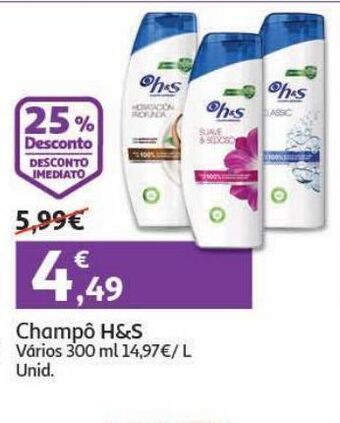 Auchan Champô h&s promoção