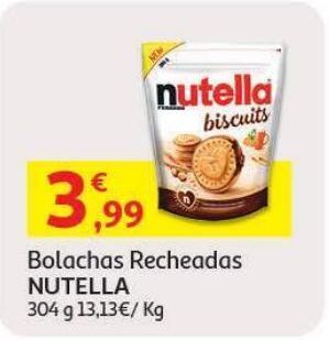 Auchan Bolachas recheadas nutella 304 g promoção