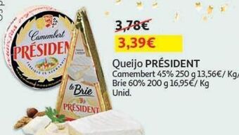 Auchan Queijo camembert president promoção