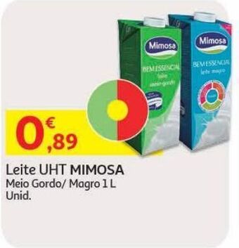 Auchan Leite uht mimosa promoção