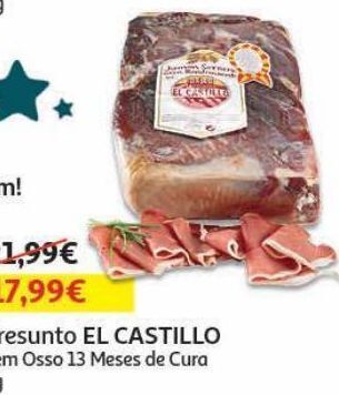 Auchan Presunto s/osso el castillo 13 meses de cura kg promoção