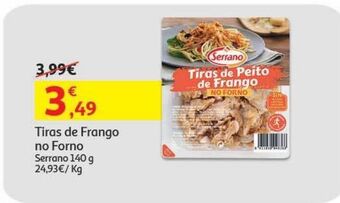 Auchan Tiras de frango no forno serrano 140g promoção