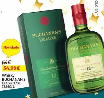 Auchan Whisky buchanan's 12 anos 1l promoção