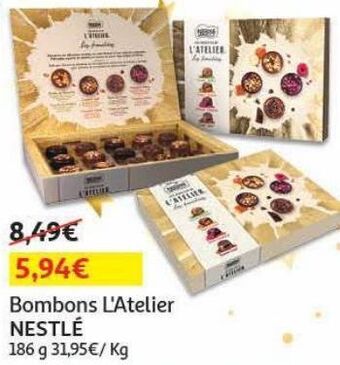 Auchan Bombons nestlé l`atelier 186g promoção