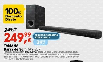 Yamaha Barra de Som YAS-207