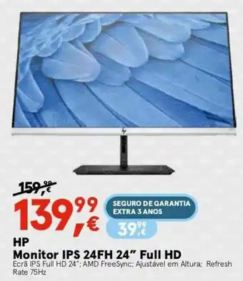 Worten HP Monitor IPS 24FH 24" Full HD promoção