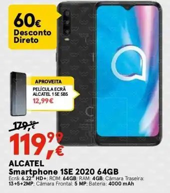 Worten Alcatel Smartphone 1SE 2020 64GB promoção