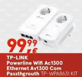 TP-Link Powerline Wifi Ac1300 Ethernet Av1300 Com Passthgrouth