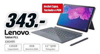 MediaMarkt Lenovo Tablet P11 promoção