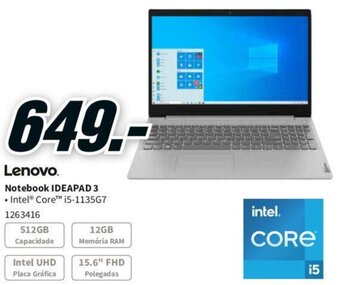 MediaMarkt Lenovo Notebook Ideapad 3 promoção