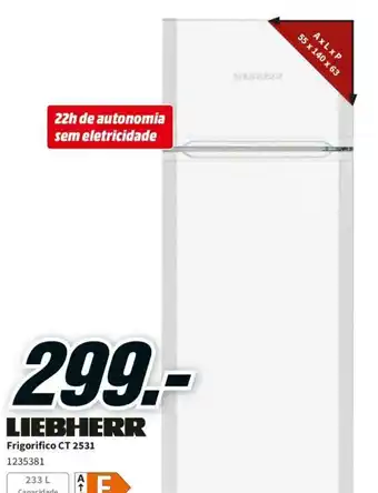 MediaMarkt Liebherr Frigorifico CT 2531 promoção