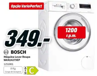 MediaMarkt Bosch Máquina Lavar Roupa WAN24279EP promoção