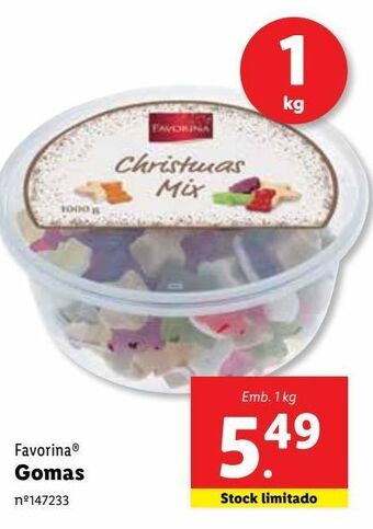 Lidl Gomas favorina promoção