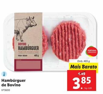 Lidl Hambúrguer bovino promoção