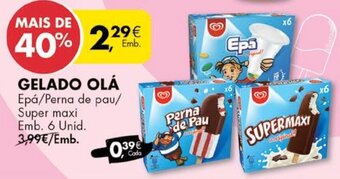 Pingo Doce Gelado Olá 6 Unid promoção