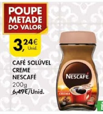 Pingo Doce Café Solúvel Creme Nescafé 200g promoção