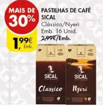 Pingo Doce Pastilhas de Café Sical 16 unid promoção