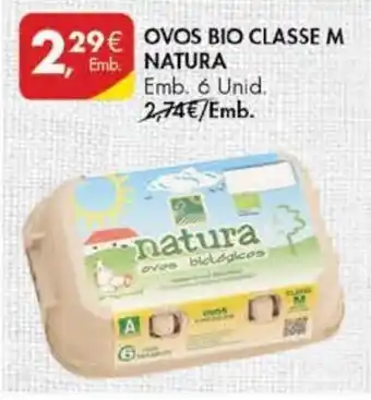 Pingo Doce Ovos Bio Classe M Natura 6 Unid promoção