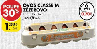 Pingo Doce Ovos Classe M Zêzerovo 12 Unid promoção
