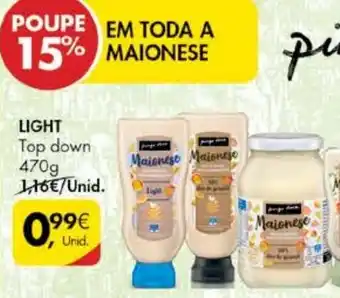 Pingo Doce Maionese Light Top Down 470g promoção