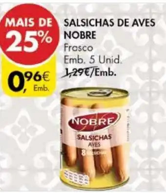 Pingo Doce Salsichas de Aves Nobre 5 Unid promoção
