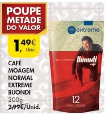 Pingo Doce Café Moagem Normal Extreme Buondi 200g promoção