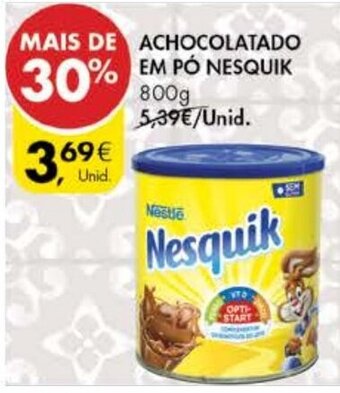 Pingo Doce Achocolatado em Pó Nesquik 800g promoção