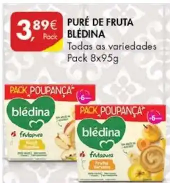Pingo Doce Puré de Fruta Blédina Pack 8x95g promoção