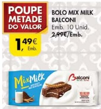 Pingo Doce Bolo Mix Milk Balconi 10 Unid promoção