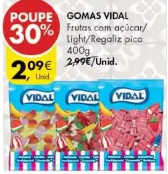 Pingo Doce Gomas Vidal 400g promoção