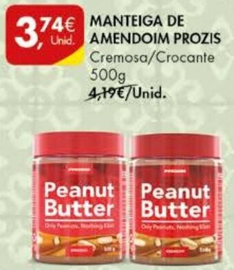Pingo Doce Manteiga de Amendoim Prozis 500g promoção