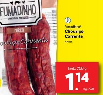 Lidl Chouriço fumadinho promoção
