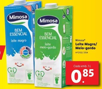 Lidl Leite mimosa promoção