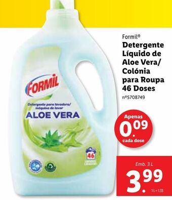 Lidl Detergente líquido formil promoção
