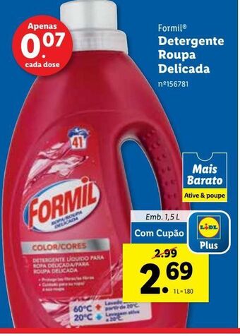 Lidl Detergente líquido formil promoção
